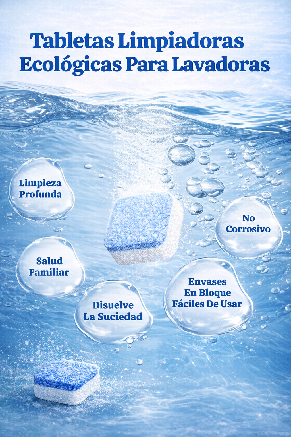 🧼 EcoWash Plus™ – Pastillas Efervescentes Multi-Acción para Lavadora (Pack 12 Unidades)